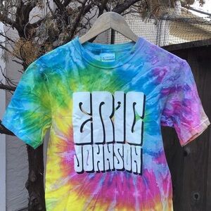 Vintage Y2K Eric Johnson Bloom 2005 Tour Tie Dye Band T Shirt Mens Small Rare